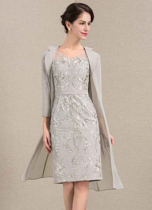 Robe Fourreau Élégance Grise