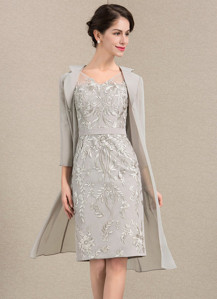 Robe Fourreau Élégance Grise