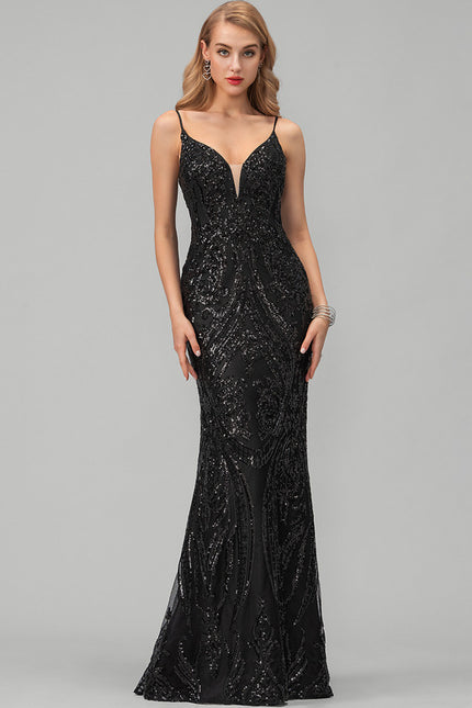 Robe Fourreau Noire Glamour - gallery 5