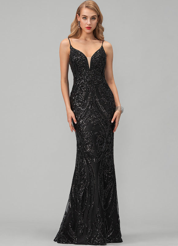 Robe Fourreau Noire Glamour - gallery 5