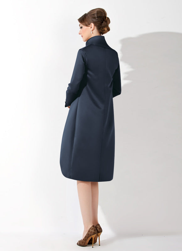 Robe Fourreau Bleu Nuit Chic - gallery 1