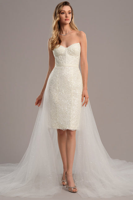 Robe Mariee Fourreau Soie - gallery 2