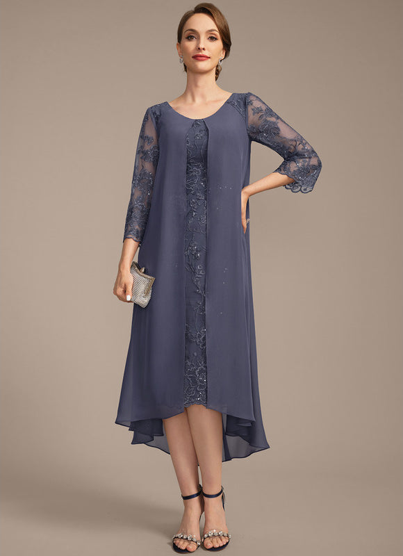 Robe Fourreau Mousseline Brodée - gallery 3