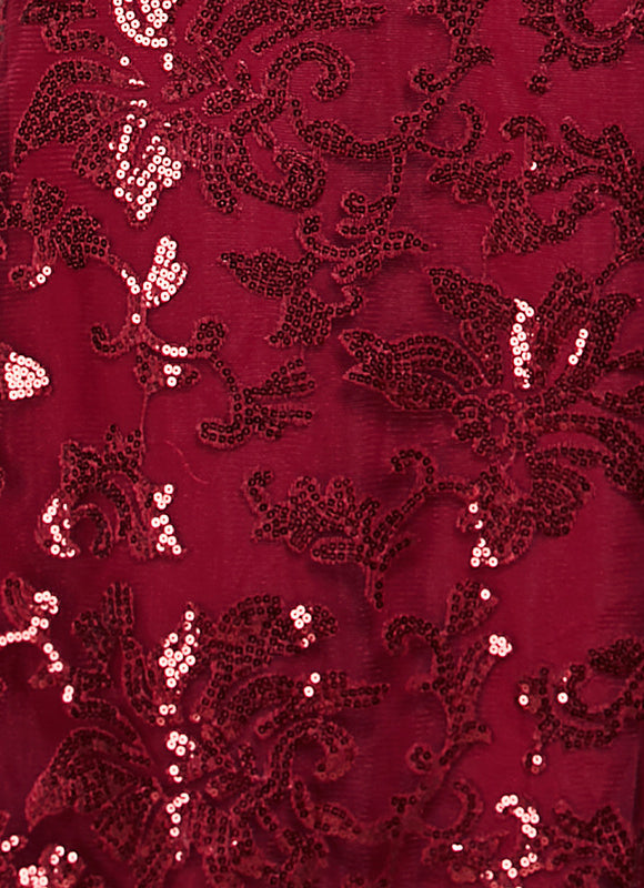 Robe Fourreau Bordeaux Glamour - gallery 2