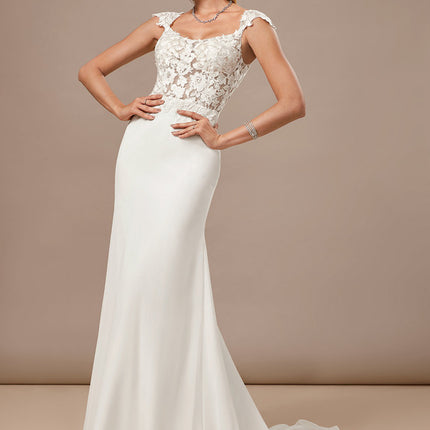 Robe Mariee Fourreau Dentelle