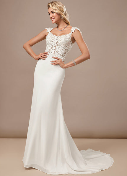 Robe Mariee Fourreau Dentelle