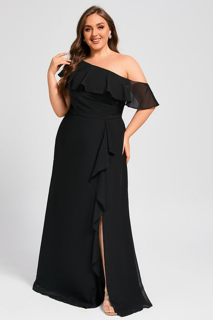 Robe Fourreau Asymétrique Fluide - gallery 8