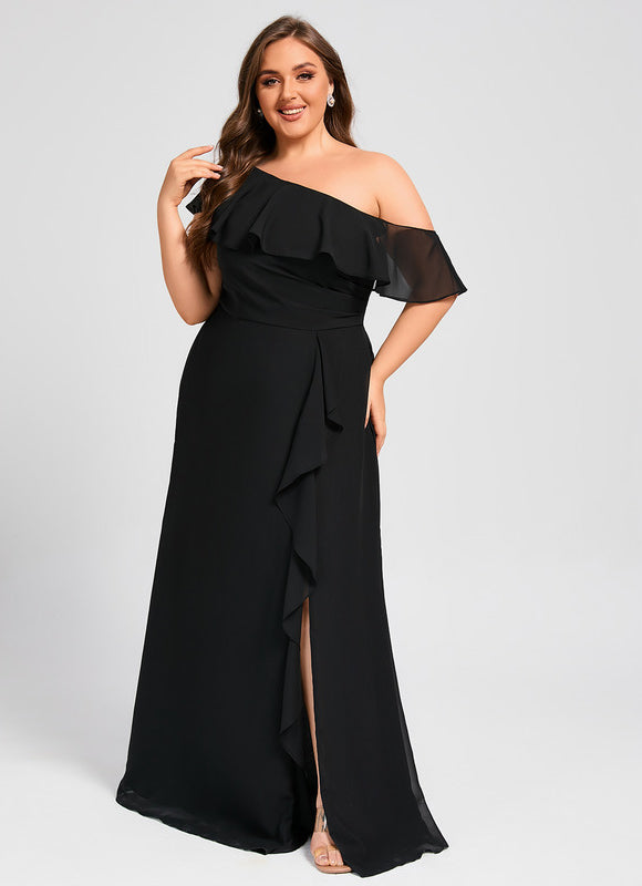 Robe Fourreau Asymétrique Fluide - gallery 8