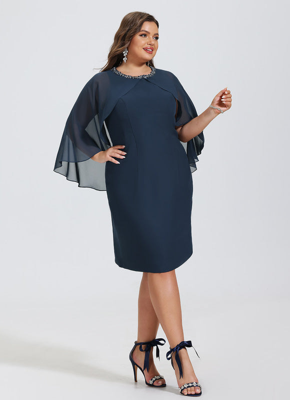 Robe Fourreau Velours Nocturne - gallery 9