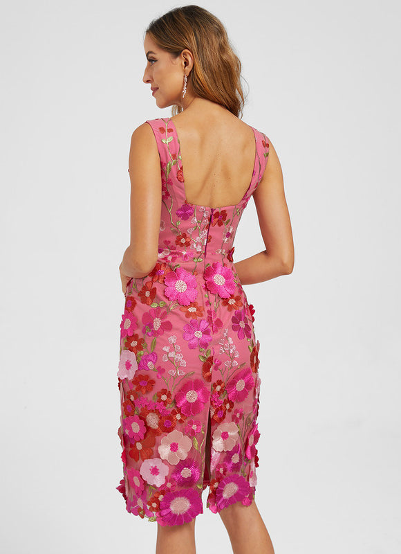 Robe Fourreau Floral Éclatante - gallery 5