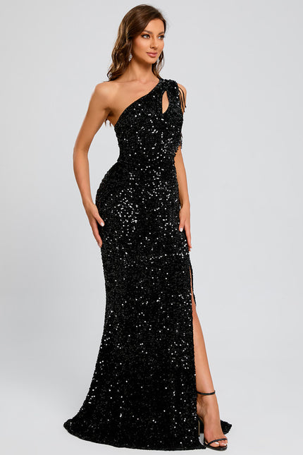 Robe Fourreau De Gala Scintillante - gallery 1