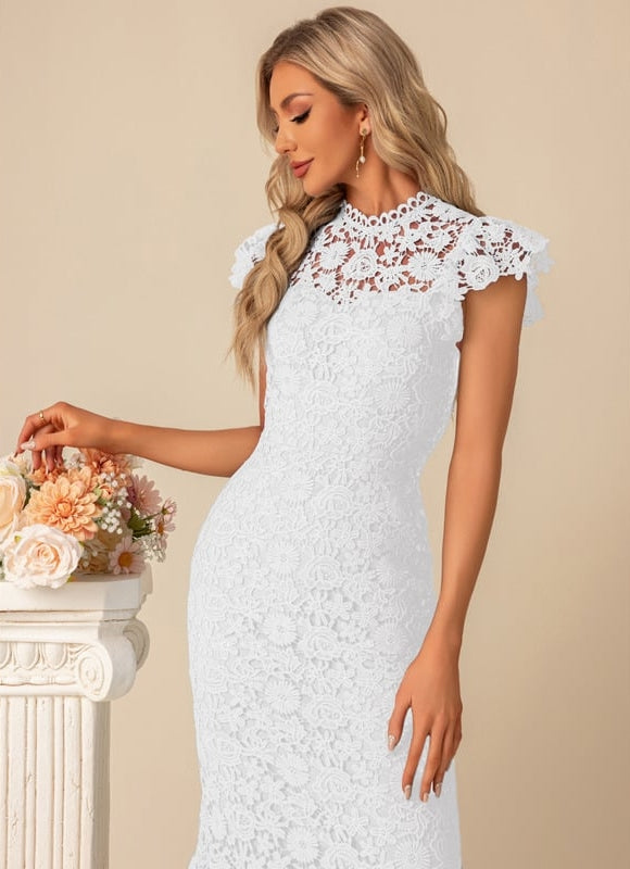 Robe Longue Fourreau Dentelle - gallery 9