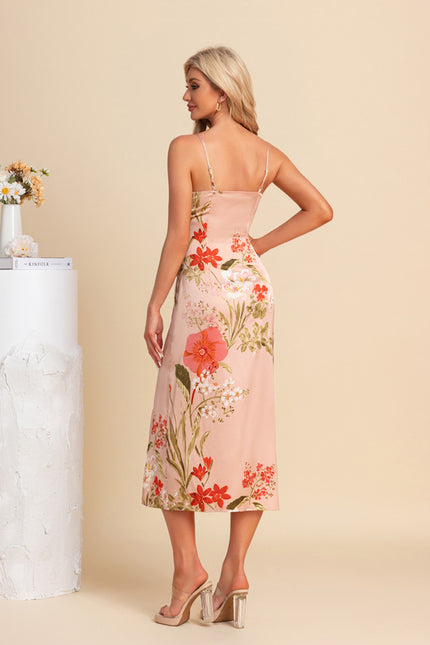 Robe Fourreau Satinée Florale - gallery 2