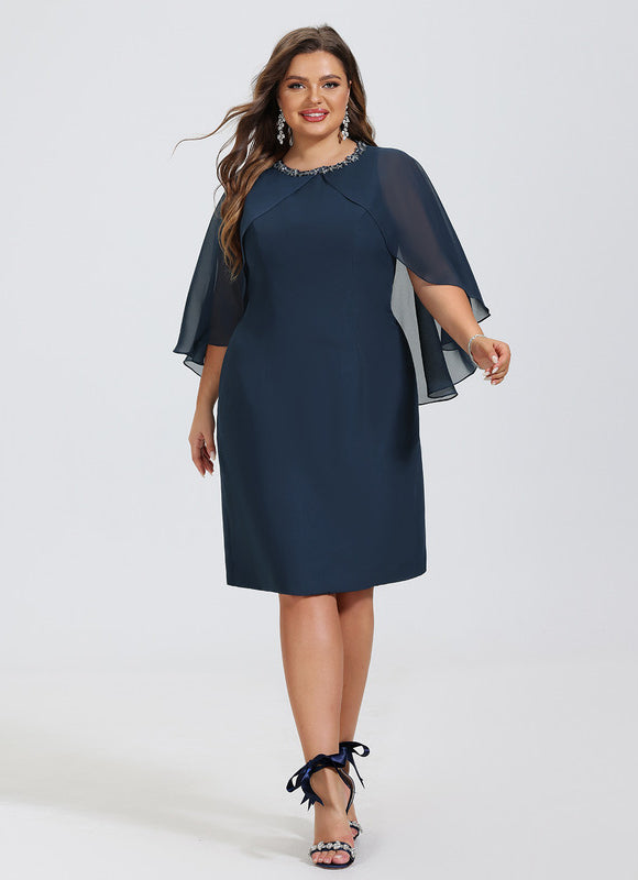 Robe Fourreau Velours Nocturne - gallery 8