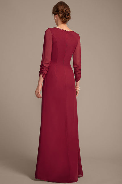 Robe Fourreau Bordeaux Élégante - gallery 6
