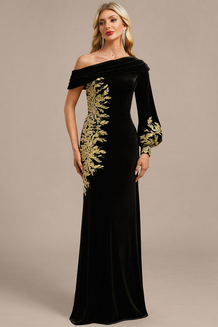 Robe Fourreau Velours Ornée