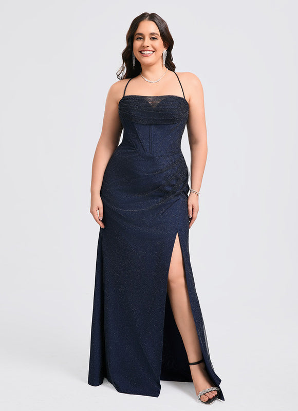 Robe Fourreau Scintillante Évasée - gallery 6