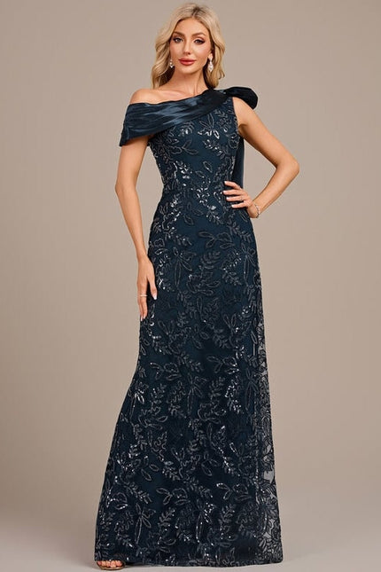 Robe Fourreau Satinée Ornée - gallery 4
