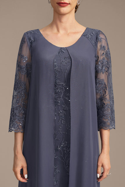 Robe Fourreau Mousseline Brodée - gallery 7