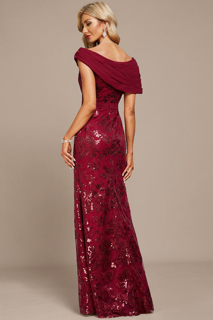 Robe Fourreau Bordeaux Glamour - gallery 6