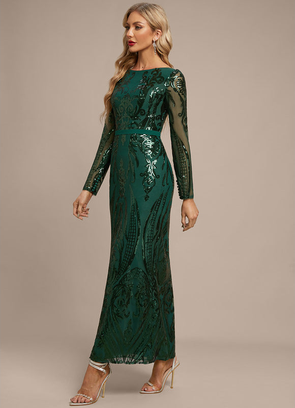 Robe Fourreau Glamour Émeraude - gallery 3