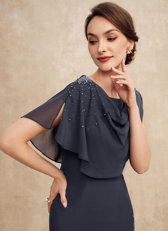 Robe Fourreau Élégante Grise - gallery 6