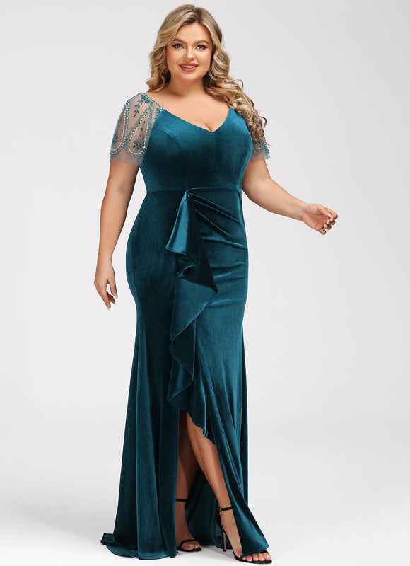 Robe Fourreau Velours Élégant - gallery 9