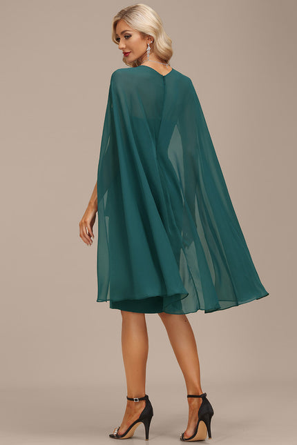 Robe Fourreau Vaporeuse Émeraude - gallery 3