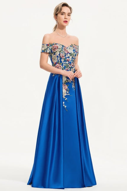 Robe Fourreau Bleu Floral - gallery 1