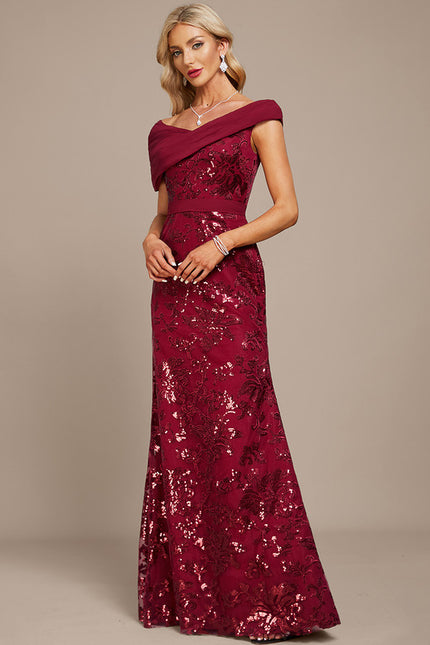 Robe Fourreau Bordeaux Glamour - gallery 4