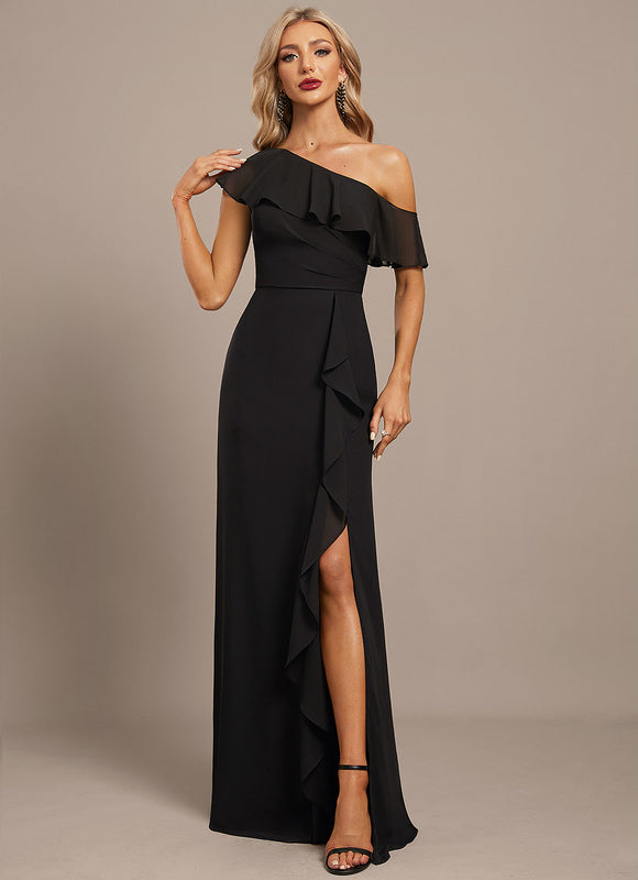 Robe Fourreau Asymétrique Fluide