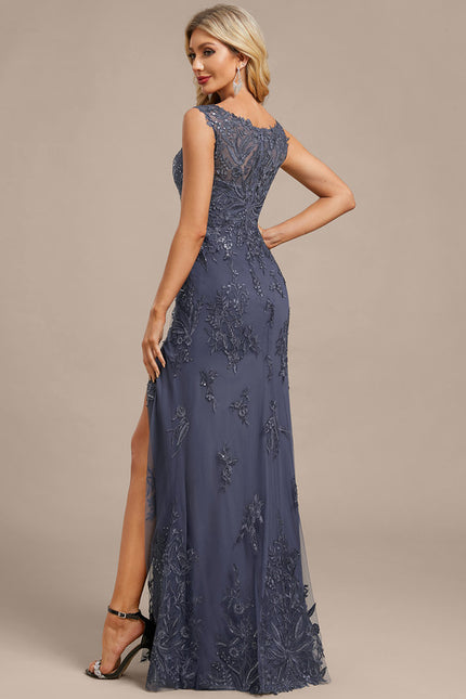 Robe Fourreau Longue Élégante Brodée - gallery 8