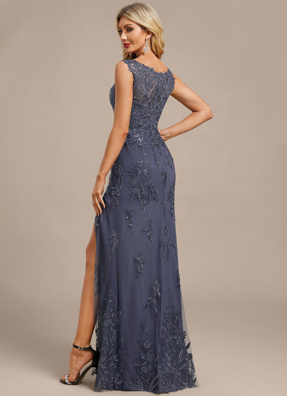 Robe Fourreau Longue Élégante Brodée - gallery 8