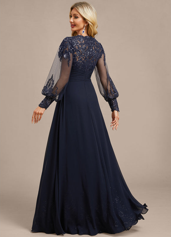 Robe Fourreau Élégante Bleu Nuit - gallery 5