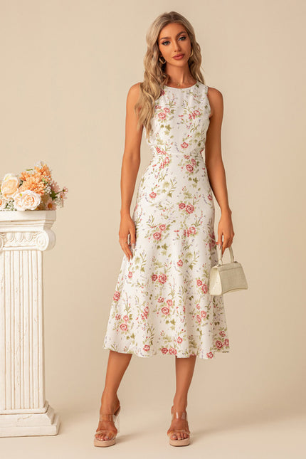 Robe Fourreau Midi Florale Élégante - gallery 8