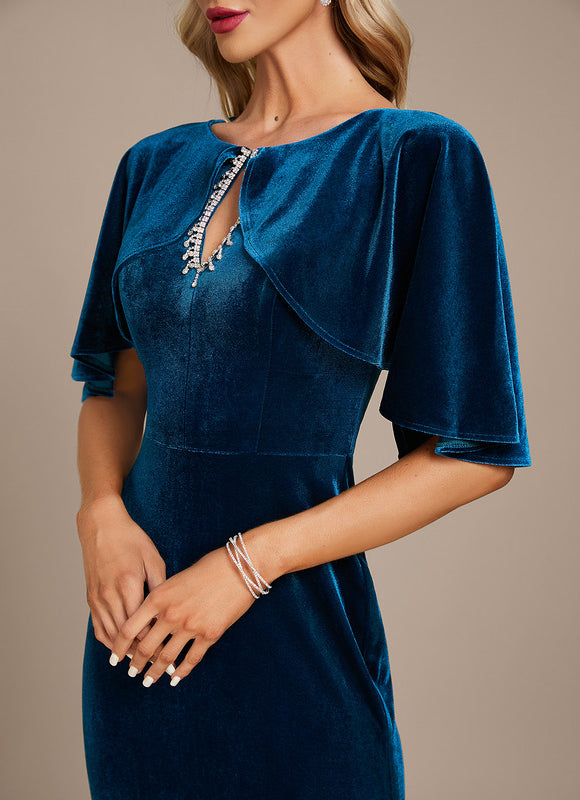 Robe Fourreau Velours Élégante - gallery 5