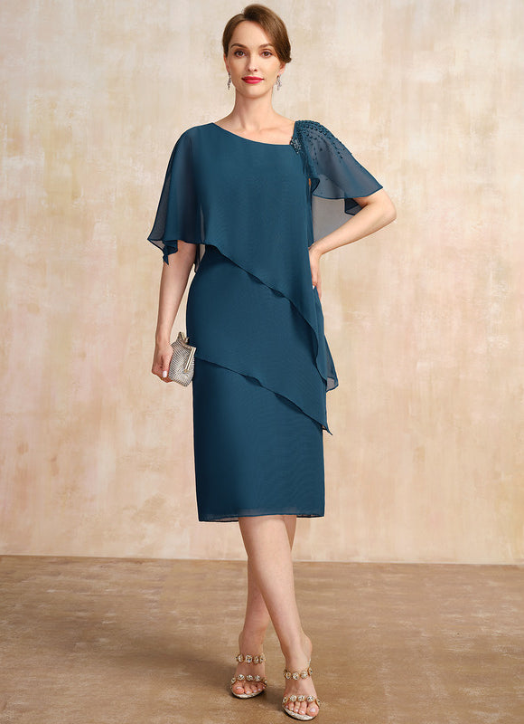 Robe Fourreau Mousseline Éclatante - gallery 3