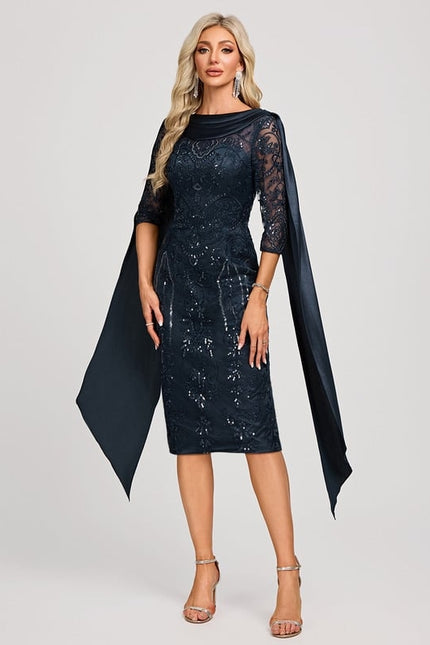 Robe Fourreau Col Benitier - gallery 1