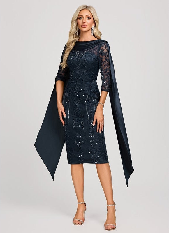 Robe Fourreau Col Benitier - gallery 1