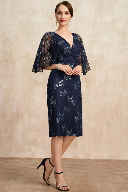 Robe Fourreau Dentelle Élégante - gallery 2