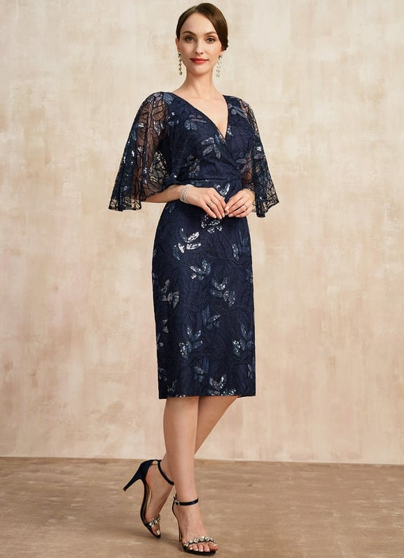 Robe Fourreau Dentelle Élégante - gallery 2