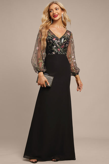 Robe Fourreau Florale Transparente - gallery 6