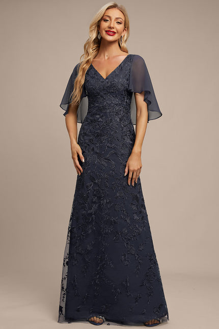 Robe Fourreau Florale Marine