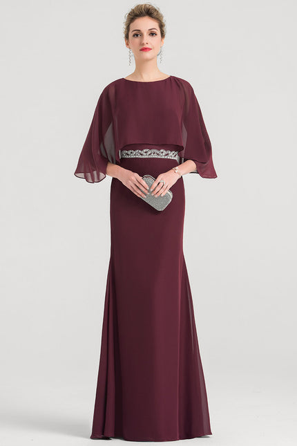 Robe Fourreau Bourgogne Élégant