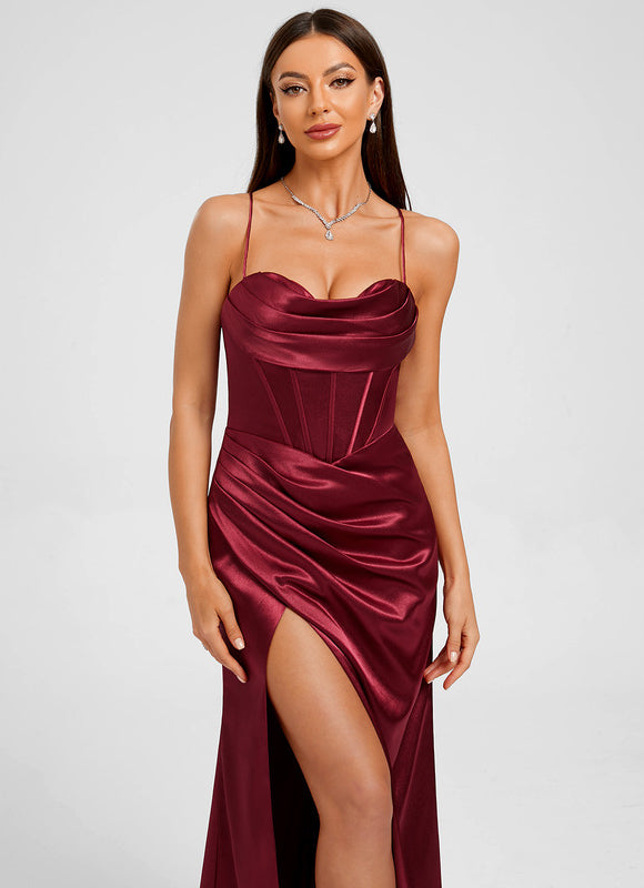Robe Fourreau Satin - gallery 6