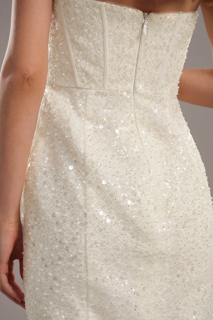 Robe Mariee Fourreau Soie - gallery 7