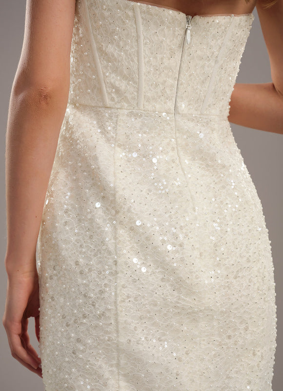 Robe Mariee Fourreau Soie - gallery 7