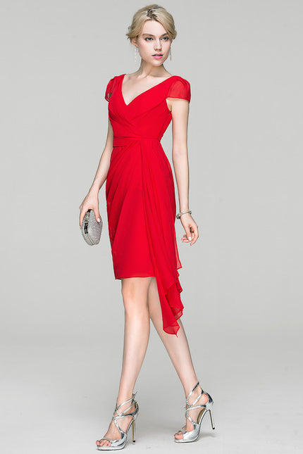 Robe Fourreau Aérienne Rouge - gallery 1