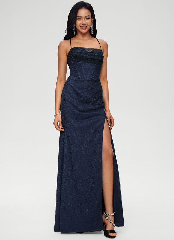 Robe Fourreau Scintillante Évasée - gallery 2