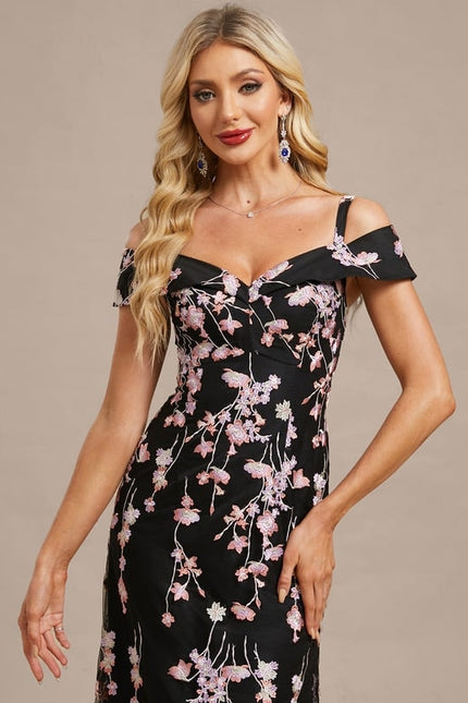 Robe Fourreau Col Bardot - gallery 1